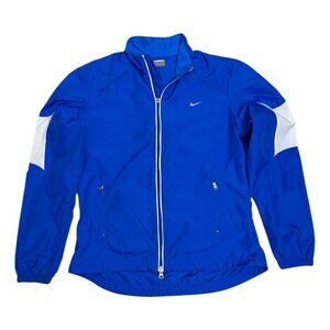 NIKE Running Blue Lightweight Activewear Windbreaker Jacket Girls Large